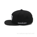 Capa de snapback de bordado 3D personalizada de 6 panel